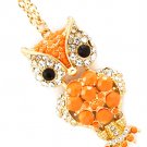 Orange Necklace Long Necklace Pendant Crystal Studs Owl Formica Moving Joint 2 1 4 12141430-632GDORG