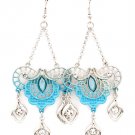 Turquoise Earring Chandelier Drop Fish Hook Crystal Studs Navette Acrylic Stone Fri 1214528-724RDTUQ