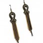 Clear Earring Linear Drop Fish Hook Crystal Studs Tassel Texture 3 1 2 Inch Drop 1214531-036BOCLR