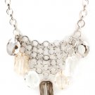 Necklace Charm Bib Acrylic Stones Faceted 16 Inch Long 15814-3337SOBKB