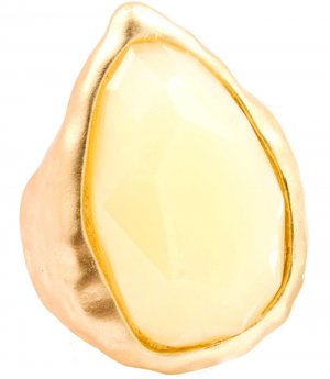 Cream Ring Adjustable Stretch Stud Tear Drop Matte Finish 1 1 4 Inch Tall 19618-99966MGCRM