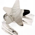Silver Colored Bracelet Bangle Star Metal Casting 1 Inch Width 210152-03117RDSIV