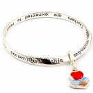 Multi Colored Bracelet Bangle Engraved Apple Inspirational Prayer Card Enamel 6 Mm 210152-03295ASMLT
