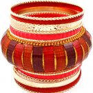 Red Bracelet Bangle Stackable Various Hoops Acrylic 3 Inch Width 2432-5541GDRED