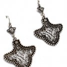 Silver Colored Earring Fish Hook Antique Metal Casting 2 Inch Drop 25185-5039SOSIV
