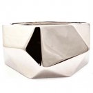 Silver Colored Bracelet Hinge Faceted Metal Casting 1 3 4 Inch Width 32230-41196RDSIV