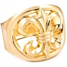 Gold Colored Bracelet Hinge Fleur De Lis Matte Finish 2 1 4 Inch Width 32230-41202MGGOD