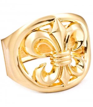 Gold Colored Bracelet Hinge Fleur De Lis Matte Finish 2 1 4 Inch Width 32230-41202MGGOD