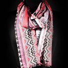 Red Fashion Scarf Various Patterns 100% Viscose 18 Inch X 72 Inch / 410166-99141RED