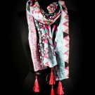 Multi Colored Fashion Scarf Various Patterns 100% Viscose 18 Inch X 72 Inch X 5 Inch 410166-99431MLT