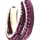 Purple Earring Post Earring Crystal Studs Cresent 1 3 4 Inch Drop 415225-99212RDPUR