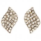 Clear Earring Post Earring Crystal Studs Leaf Pave Set 20 Mm Drop 415225-99316RDCLR