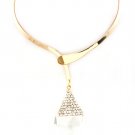 Clear Necklace Pendant Crystal Studs Tear Drop Acrylic Stone Faceted 2 1 2 Inch Pen 531435-0641GDCLR