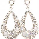 Aurore Boreale Earring Post Earring Crystal Studs Tear Drop Texture 2 1 2 Inch Drop / 53532-497RDABO