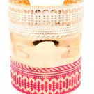 Fuschia Bracelet Cuff Painted Metal Casting 3 Inch Width 13132-1840GDFSH