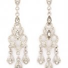 Clear Earring Post Earring Crystal Studs Tear Drop Texture 2 1 4 Inch Drop 4715-0620RDCLR