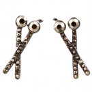Black Earring Post Earring Crystal Studs Scissors Pave Set 21 Mm Drop 11315-1504BNBLK