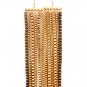 Gold Colored Earring Linear Drop Fish Hook Box Chain Curb Chain Tassel 4 3 4 Inch  120205-99133GDGOD