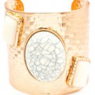 Cream Bracelet Cuff Stud Formica Oval Cabochon 2 1 2 Inch Width 13132-99821GDCRM