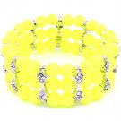 Yellow Bracelet Stretch Crystal Studs Marbles 1 Inch Width 17132-81736RDYEW