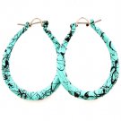 Turquoise Earring Pin Catch Tear Drop Texture 1 1 4 Inch Drop 17135-22849TUQ