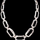 Silver Colored Necklace Metal Casting Rectangular Shape 16 Inch Long 2101514-0230SVSIV