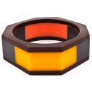 Multi Colored Bracelet Bangle Acrylic 1 Inch Width 32227-11807MLT
