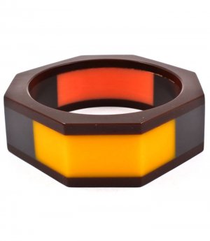 Multi Colored Bracelet Bangle Acrylic 1 Inch Width 32227-11807MLT