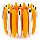 Yellow Bracelet Stretch Acrylic Oval 2 Inch Width 32233-121207RDYEW