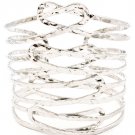 Silver Colored Bracelet Cuff Metal Casting 2 3 4 Inch Width 32234-40214RDSIV