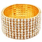 Clear Bracelet Stretch Prong Set 1 Inch Width 415252-99341GDCLR
