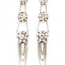 Aurore Boreale Earring Linear Drop Post Earring Fireball Multi Layered Half Dimens 415255-99221RDABO