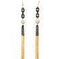 Clear Earring Linear Drop Fish Hook Crystal Studs Fireball Tassel 3 3 4 Inch Drop 415255-99234TTCLR