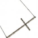 Black Necklace Pendant Cross 2 1 2 Inch Pendant 17 Inch Long / 113114-7003BNBLK