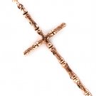 Brown Necklace Pendant Cross 2 1 2 Inch Pendant 18 Inch Long / 113114-7005COBRO
