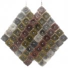 Black Earring Fish Hook Filigree Crystal Studs Diamond Texture Moving Joint 6 Inch D 11315-4005THBKA