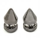 Clear Earring Post Earring Cone Shape Crystal Studs 8 Mm Drop / 1214529-959BNCLR