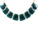 Turquoise Necklace Bead Abstract Shape Matte Finsih Formica 17 Inch Long / 15814-3894MGTQA