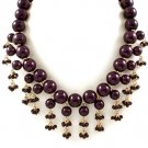 Purple Necklace Bead Marbles 18 Inch Long / 15814-4103GDPUR