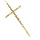 Clear Necklace Pendant Cross Crystal Studs Long Necklace 3 3 4 Inch Pendant 36 Inc 2101514-0417GDCLR