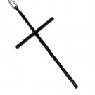 Black Necklace Pendant Cross Long Necklace 3 3 4 Inch Pendant 36 Inch Long / 2101514-0418BKBLK