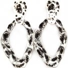 Silver Colored Earring Post Earring Metal Casting Abstract Shape Matte Finish Textu 219205-3285SOSIV