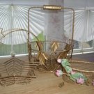 LOT OF 3 DECORATIVE Gold Metal Baskets-VERY PRETTY!