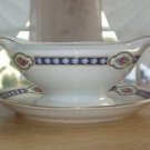 VINTAGE Thomas BAVARIA CHINA Stratford GRAVY BOAT With Attached UNDERPLATE ROSES