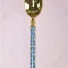 BEAUTIFUL! Petite Gold Spoon With PORCELAIN Handle