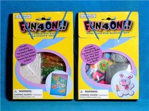 2 - FUN 4 ONE Craft Kits POM POM PET & GLITTER PICTURE