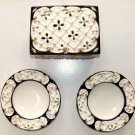 VINTAGE RETRO ITALIAN CERAMIC CIGARETTE BOX WITH 2 MATCHING ASHTRAYS