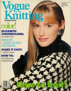 VOGUE KNITTING Fall Winter 1988 Aran Sweaters Zimmermann Missoni Vittadini