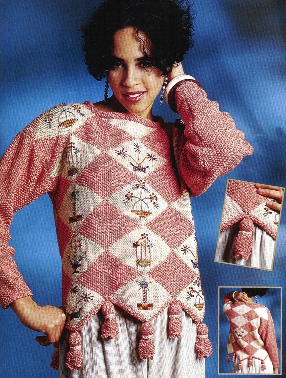 Interweave Knits Spring 1999 Applique Embroidery Crochet