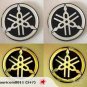 2 YAMAHA RESIN EMBLEM STICKER GOLD / BLACK 40/50MM